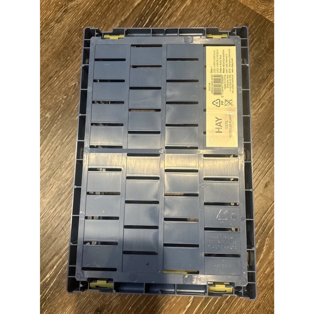 HAY Colour Crate Mix Small Dusty Blue Case Of 6 NEW Storage Crates - Picture 3 of 5